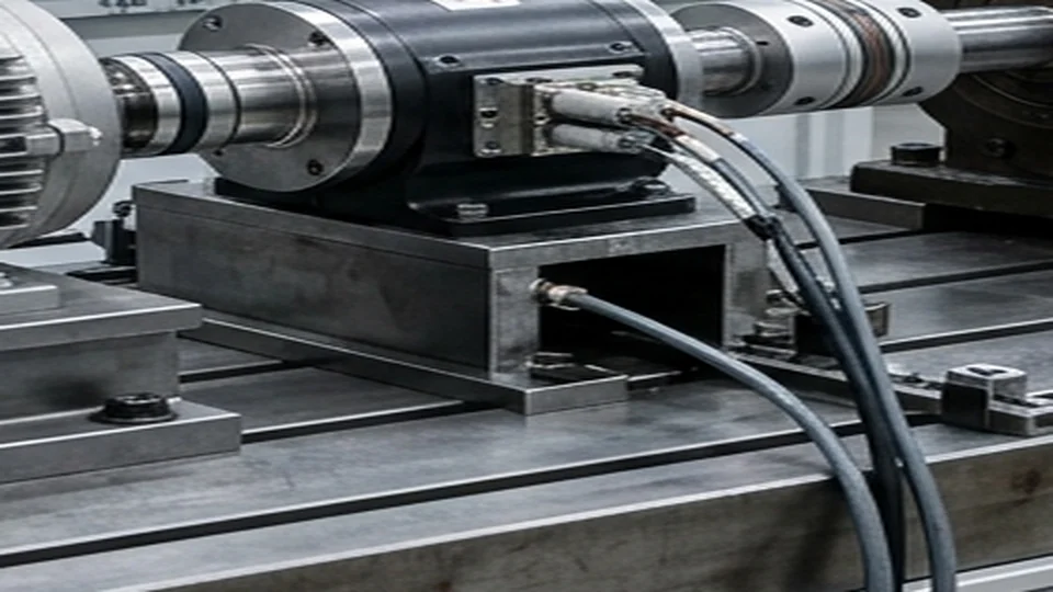 Industrial dyno load absorber brake housing coupled to electric test motor